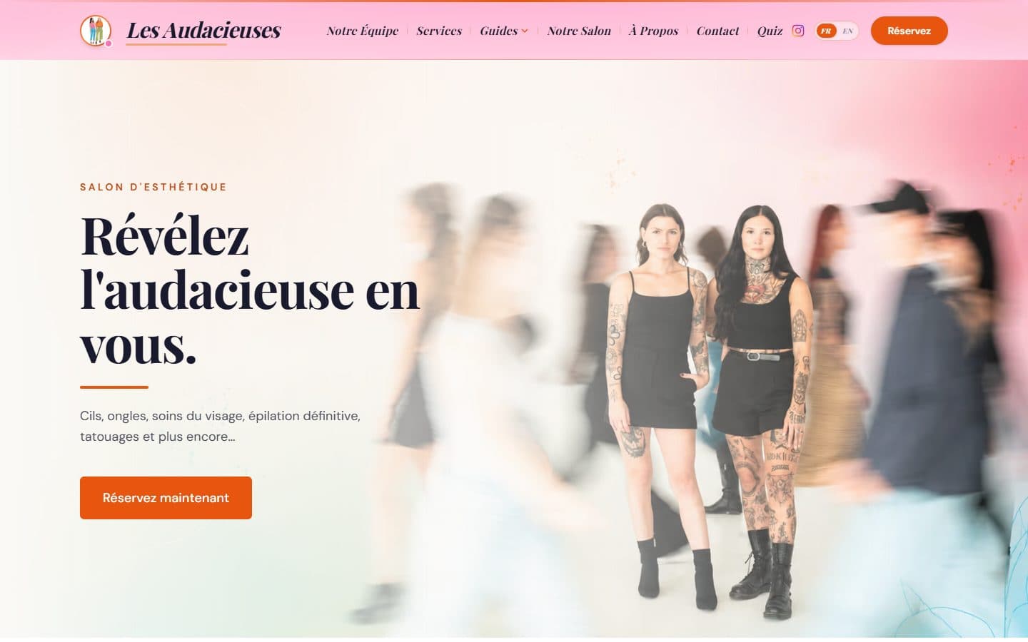 Page d'accueil du site Les Audacieuses